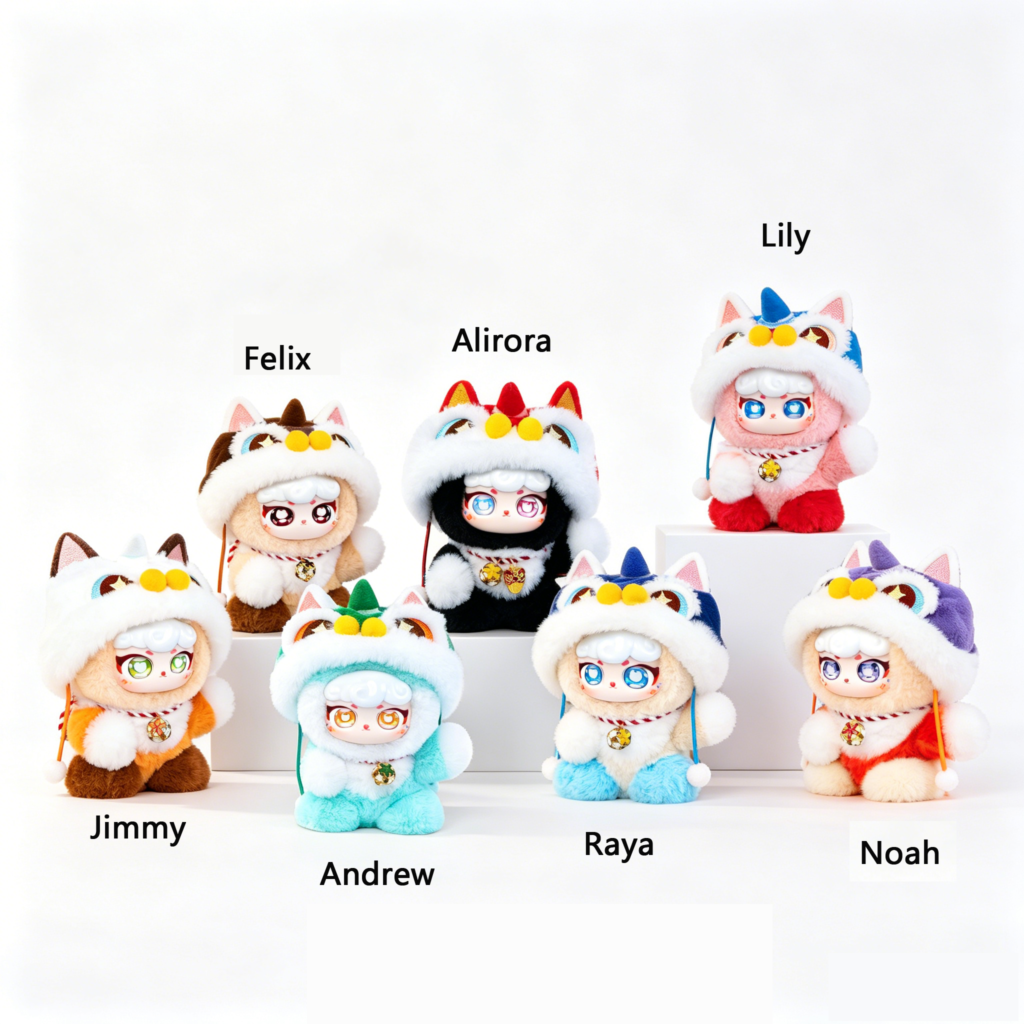 Lucky Lion Plush Keychain