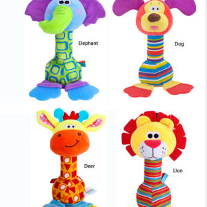 Baby teething ring hand-operated rattle plush toy