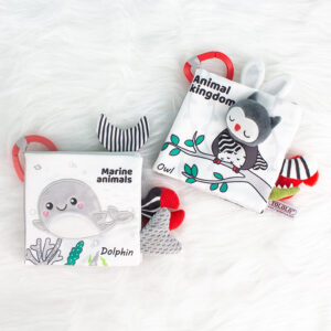 Black and White Animal Early Education and Intelligence Cloth Book