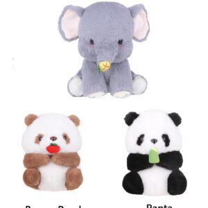 Foodie Animals Plush Toy - Elephant & Panda