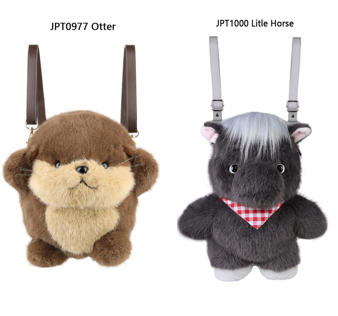 Otter & Horse Plush Animal Backpack