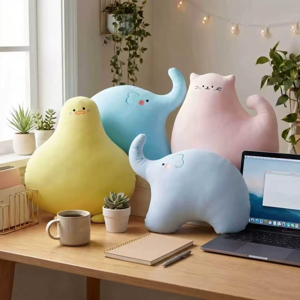 Cartoon Office Nap Throw Pillow