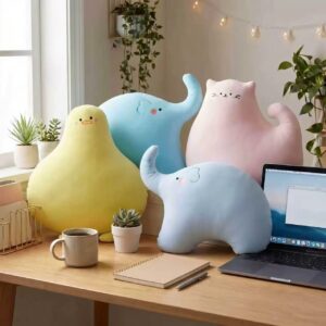 Cartoon Office Nap Throw Pillow